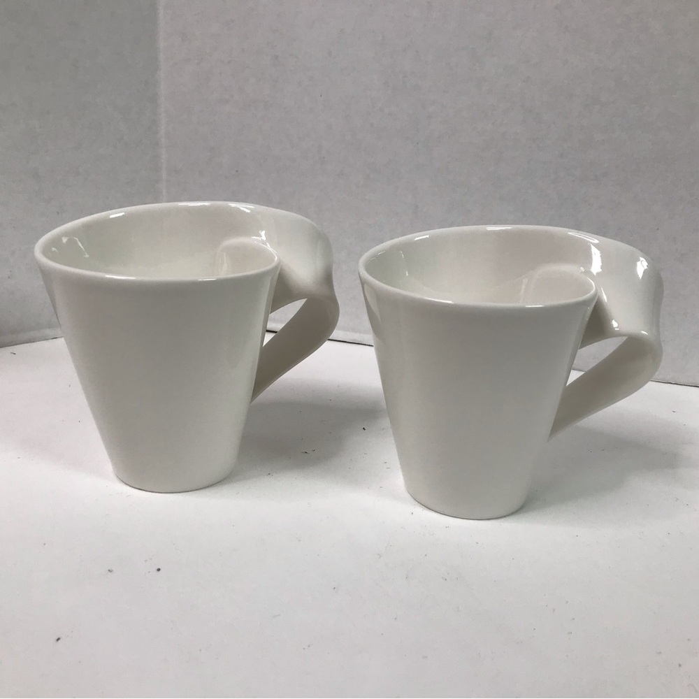 Villeroy and Boch white new wave elegant mugs